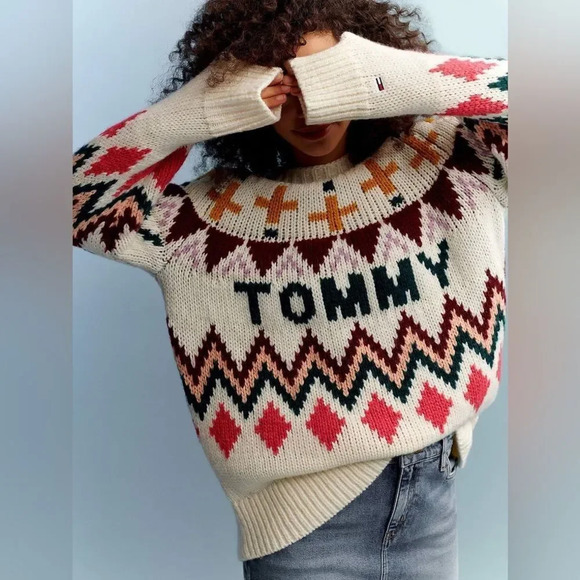 TOMMY FAIR ISLE SWEATER SMALL - Picture 15 of 16